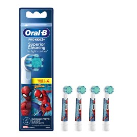 Oral-B Pro Kids 3+ Superior Cleaning Spiderman Ανταλλακτικά για Παιδική Ηλεκτρική Οδοντόβουρτσα 4τμχ