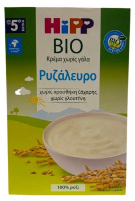 Hipp Κρέμα Ρυζάλευρο Χωρίς Γάλα Από Τον 5ο Μήνα 200gr