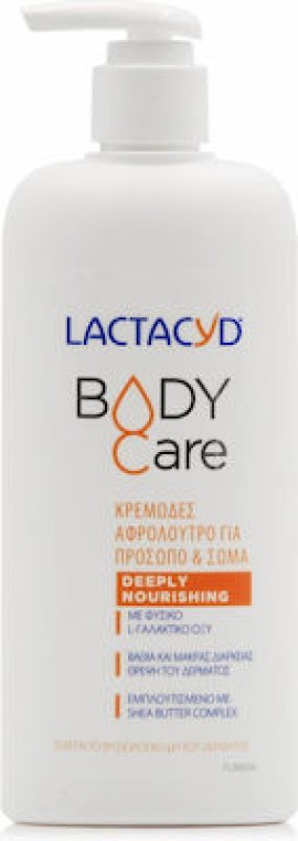 Lactacyd Body Care Deeply Nourishing, Κρεμώδες Αφρόλουτρο Για Πρόσωπο & Σώμα 300ml