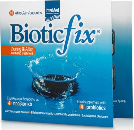 Intermed Biotic fix, Συμπλήρωμα διατροφής με 4 προβιοτικά 10 κάψουλες