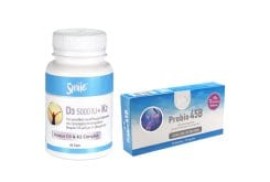 AM Health Promo Smile D3 5000IU + K2 60caps & Probio 45B 10caps