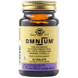 Solgar Omnium Συμπλήρωμα Διατροφής Πολυβιταμινών Και Μεταλλικών Στοιχείων 30tabs