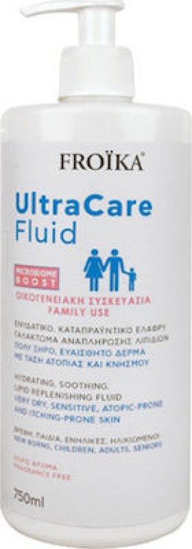 Froika UltraCare Fluid Ενυδατικό, Καταπραϋντικό Ελαφρύ Γαλάκτωμα για Πολύ Ξηρό & Ευαίσθητο Δέρμα με Τάση Ατοπίας & Κνησμού 750ml