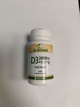 Dr.Bowel D3 2000IU+K2+MG 45Vegan Caps