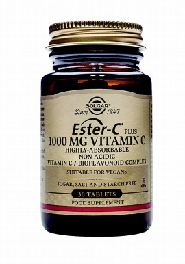 Solgar Bιταμίνη Ester-C 1000mg Συμπλήρωμα Διατροφής Βιταμίνης Εster-C 30 Ταμπλέτες