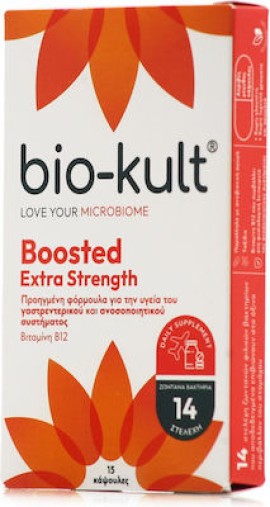 Bio-Kult Boosted Προβιοτικά Με Βιταμίνη Β12 Για Υγεία Πεπτικού & Ανοσοποιητικού, 15Caps