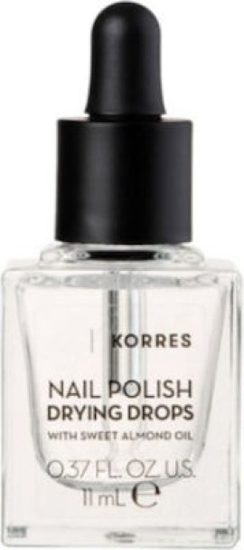 Korres Nail Polish Dry Drops, Σταγόνες Για Στέγνωμα Βερνικιού Με Αμυγδαλέλαιο 11ml.