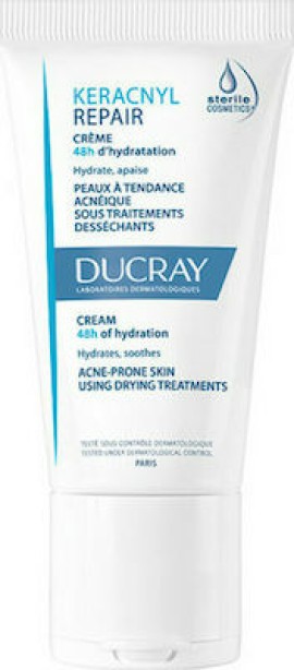 Ducray Keracnyl Repair Creme Compensatrice Επανορθωτική Κρέμα Κατά Της Ξηρότητας 50ml