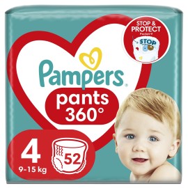 Pampers Pants Πάνα-Βρακάκι Νο.4 (9-15kg) 52τμχ.