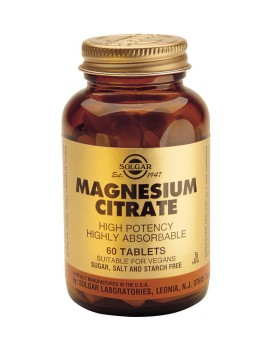 Solgar  Magnesium  Citrate 200mg Συμπλήρωμα Διατροφής Μαγνησίου 60 Ταμπλέτες