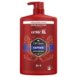 Old Spice Captain Shower Gel & Shampoo XL 3-in-1 Αφρόλουτρο & Σαμπουάν για Άνδρες 1Lt