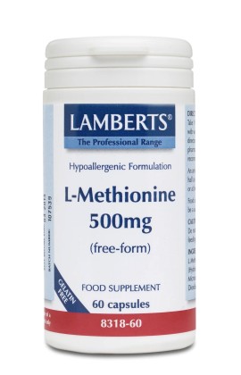 Lamberts L-Methionine 500mg, Συμπλήρωμα Διατροφής Μεθειονίνης για την Ανάπτυξη και Επιδιόρθωση των Ιστών, 60caps