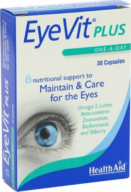 Health Aid Eyevit Plus 30 Caps Συμπλήρωμα Διατροφής για την υγεία των ματιών