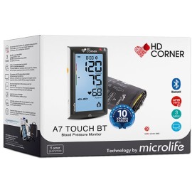 Microlife HD Corner BP A7 Touch BT Ηλεκτρονικό Πιεσόμετρο Μπράτσου Ακριβείας με Ανίχνευση Αρρυθμίας & Bluetooth 1τεμ