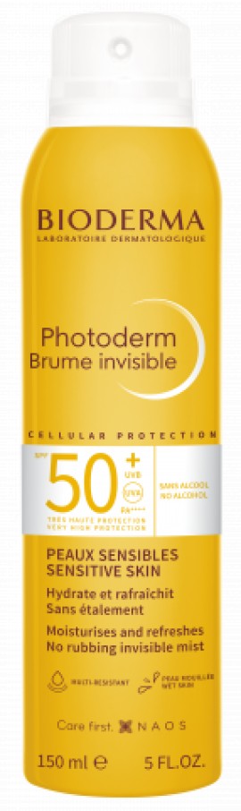 Bioderma Photoderm Brume Invisible SPF50, Ενυδατικό Αντηλιακό Mist Για Πρόσωπο & Σώμα 150ml