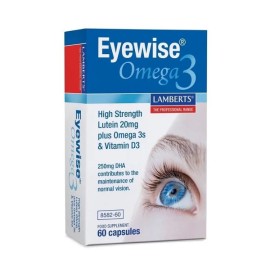 Lamberts Eyewise Omega 3, Συμπλήρωμα Διατροφής για την Καλή Υγεία Ματιών με Ιχθυέλαιο, Λουτεΐνη & Ζεαξανθίνη, 60caps