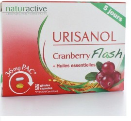 Naturactive Urisanol Cranberry Flash Συμπλήρωμα Διατροφής με Κράνμπερι για Θεραπεία 5 Ημέρων, 10 caps + 10 soft caps