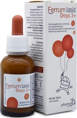 PharmaQ Ferrum Iasis Drops 3+, Συμπλήρωμα Διατροφής Σιδήρου, 30ml