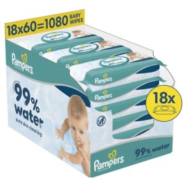 Pampers Baby Wipes 99% Water 18x60 τεμάχια