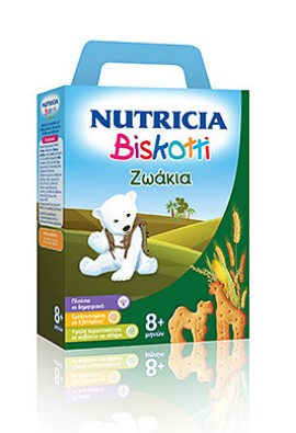 Nutricia - Biskotti Ζωάκια 8m+, 180gr