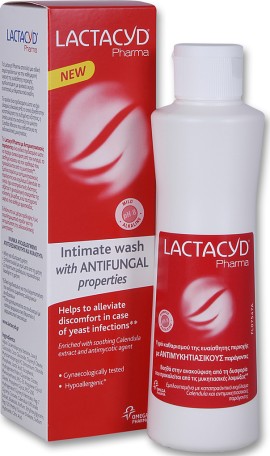 Lactacyd Pharma Antifungal Wash Υγρό Καθαρισμού της Ευαίσθητης Περιοχής  250ml