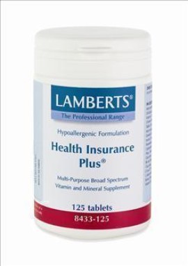 Lamberts Health Insurance Plus Πολυβιταμινούχος Φόρμουλα Με Αντιοξειδωτικά Για Σταδιακή Πρόσληψη Θρεπτικών Συστατικών, 125 Ταμπλέτες