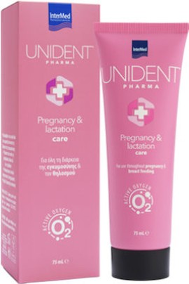 Intermed Unident Pharma Pregnancy & Lactation Care Οδοντόπαστα Για Όλη Τη Διάρκεια Της Εγκυμοσύνης & Του Θηλασμού 75ml