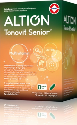 Vianex Altion Tonovit Senior - Πολυβιταμινούχο Συμπλήρωμα Διατροφής, 40 Κάψουλες