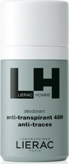 Lierac Homme Deodorant 48h Ανδρικό Αποσμητικό με 48Ωρη Δράση κατά του Ιδρώτα Χωρίς Ίχνη, 50ml