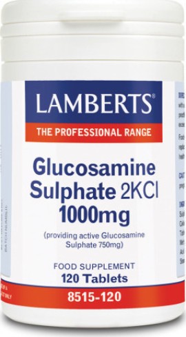 Lamberts Glucosamine Sulphate 2KCI 1000mg Συμπλήρωμα Γλουκοζαμίνης 120 Ταμπλέτες [8515-120]