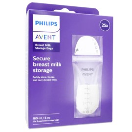 Philips Avent Σακουλές Αποθήκευσης Μητρικού Γάλακτος 180ml 25τμχ