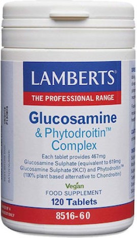 Lamberts Glucosamine & Phytodroitin Complex Συμπλήρωμα για την Υγεία των Αρθρώσεων 60 ταμπλέτες Προσθήκη στη σύγκριση menu Lamberts Glucosamine & Phytodroitin Complex Συμπλήρωμα για την Υγεία των Αρθρώσεων 60 ταμπλέτες