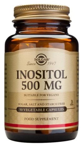 Solgar Inositol 500mg Συμπλήρωμα Διατροφής με Ινοσιτόλη 50 Φυτικές Κάψουλες