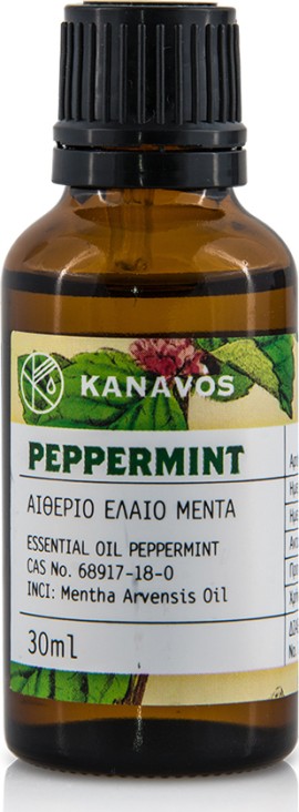 Kanavos Peppermint Essential Oil Αιθέριο Έλαιο Μέντας, 30ml