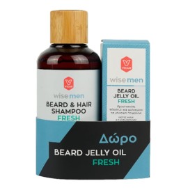 Wise Men Beard & Hair Shampoo Fresh Σαμπουάν για Μαλλιά & Γένια 200ml & Δώρο Beard Jelly Oil Spicy Λάδι για Μαλλιά & Γένια 30ml