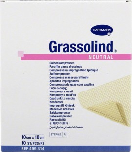 Hartmann Grassolind Επιθέματα Πλέγματος με Αλοιφή 10x10cm 10τμχ