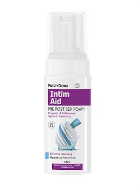 Frezyderm Intim Aid Pre Post Sex Foam Αφρός Καθαρισμού Ευαίσθητης Περιοχής Πριν Και Μετα Την Σεξουαλική Επαφή Ph4.5  100ml