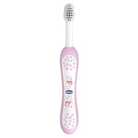 Chicco Toothbrush 6m+, Οδοντόβουρτσα για βρέφη Ροζ χρώμα, 1 τμχ