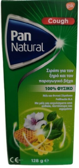 Pan Natural Cough Σιρόπι για Ξηρό και Παραγωγικό Βήχα 128gr