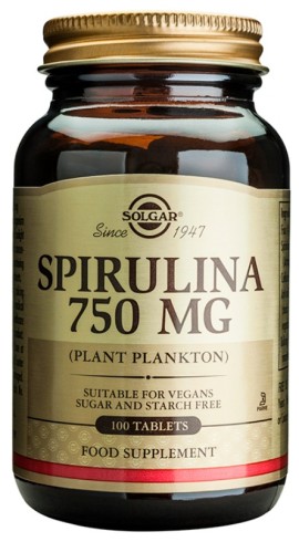 Solgar Spirulina 750mg 100 Ταμπλέτες