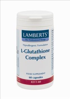 Lamberts L-Glutathione Complex Σύμπλεγμα Γλουταθιόνης Βοηθάει Το Ήπαρ Να Λειτουργεί Ως Όργανο Αποτοξίνωσης, 60 Κάψουλες
