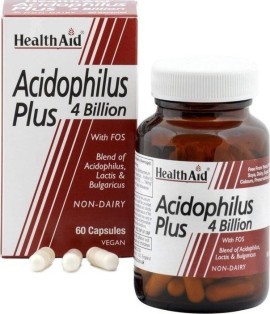 Health Aid Acidophilus Plus 4 bilion Διατήρηση της Ισορροπίας της Εντερικής Χλωρίδα 60caps