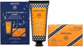 Apivita A Kiss On The Hand Honey Promo Hand Cream Κρέμα Χεριών Εντατικής Ενυδάτωσης Πλούσιας Υφής 50ml & Natural Soap Honey Φυσικό Σαπούνι 125g