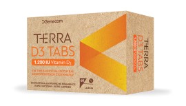 Genecom Terra D3 1200 Iu Συμπλήρωμα Διατροφής Με Βιταμίνη D3 60 Tabs