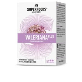 Superfoods Valeriana Plus 300mg Συμπλήρωμα Διατροφής Για Τον Ύπνο 50 Κάψουλες
