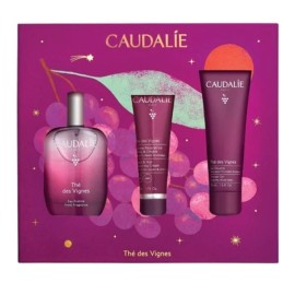 Caudalie Xmas Pro The des Vignes Fresh Fragrance 50ml, Hand & Nail Repairing Cream 30ml & Shower Gel 50ml