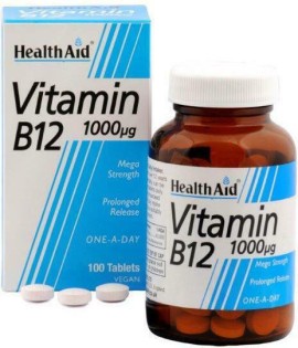 Health Aid Vitamin B12 Κυανοκοβαλαμίνη 1000μg 100tabs