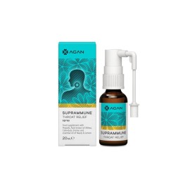 Agan Suprammune Throat Relief Spray, Φυσική προστασία & αντιμετώπιση των ερεθισμών του λαιμού, 20ml