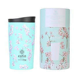 Estia Θερμός Ανοξείδωτος Travel Mug Save The Aegean 350ml Blossom Green 01-20446