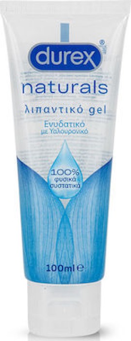 Durex Naturals Ενυδατικό Λιπαντικό Gel με 100% Φυσικά Συστατικά Και Υαλουρονικό Οξύ 100ml